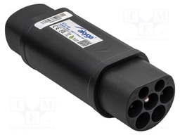 EMobility: adapter; 110/250VAC; 8kW; IP55; single-phase; 32A; black