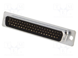 D-Sub HD; PIN: 62; plug; male; stamped and formed contacts; black