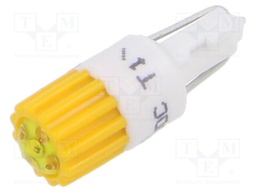 Indicator: LED; T5; yellow; plastic; 24VDC; -20÷60°C