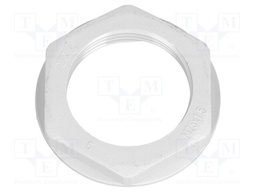 Nut; M25; polyamide; 32mm; grey; Pitch: 1,5