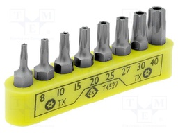 Screwdriver bits; Pcs: 8; Package: blister; 30mm