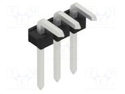 Connector: pin strips; pin header; male; PIN: 3; 2.54mm; THT; 1x3