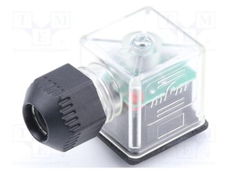 Connector: valve connector; plug; form A; 18mm; female; PIN: 3; mPm