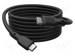 Cable; USB 4.0; USB C plug,both sides; nickel plated; 2m; black