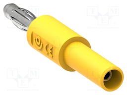 Adapter; yellow; 60VDC; 10A; 53mm; Type: non-insulated; 30VAC