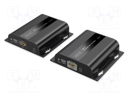 HDMI extender; DC socket x2,HDMI socket x2,RJ45 socket x2