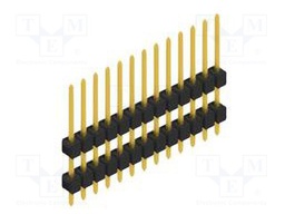 Connector: pin strips; pin header; male; PIN: 13; 2.54mm; THT; 1x13