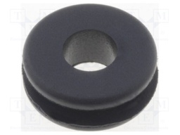 Grommet; Ømount.hole: 5mm; Øhole: 3.1mm; rubber; black
