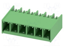 PCB headers, nominal cross section: 6 mm?, color: green, nom