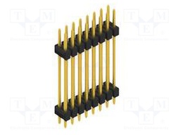 Connector: pin strips; pin header; male; PIN: 16; 2.54mm; THT; 2x8
