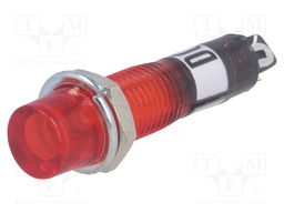 Indicator: bulb; recessed; 12VDC; Cutout: Ø7.5mm; for soldering