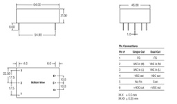 Converter: AC/DC; 10W; Uout: 12VDC; Iout: 380mA; 75%; Mounting: PCB