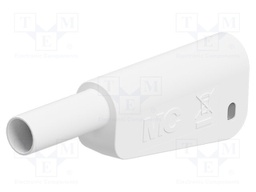 4mm banana; 32A; 1kV; white; insulated,with 4mm axial socket