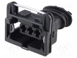 Connector: automotive; JPT; plug; female; PIN: 3; for cable; black