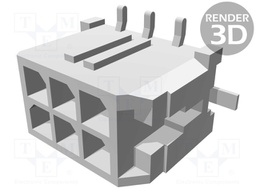 Socket; wire-board; male; Micro-Fit 3.0; 3mm; PIN: 6; SMT; 5A; tinned