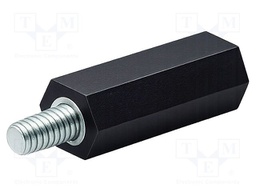 Insulating sleeve; hexagonal; M6; M6; L: 25mm; Spanner: 13mm