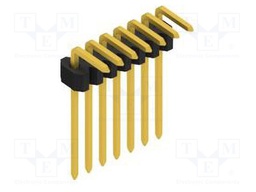 Connector: pin strips; pin header; male; PIN: 7; 1.27mm; THT; 1x7
