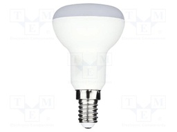 LED lamp; white warm; E14; 220÷240VAC; 470lm; P: 4.8W; 120°; 3000K