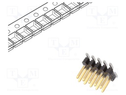 Pin header; pin strips; Minitek127; male; PIN: 10; vertical; 1.27mm