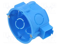 Enclosure: junction box; Ø: 65mm; plaster embedded; IP20; serial