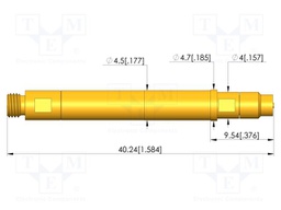 Test needle; plug-in