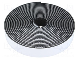 Tape: velcro; W: 25mm; L: 5m; D: 5.8mm; rubber; black; -30÷50°C