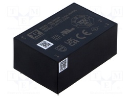 Converter: AC/DC; 20W; Uout: 24VDC; Iout: 830mA; OUT: 1; 88%; THT; EHL