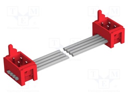 Cable: ribbon cable with connectors; PIN: 4; Layout: 2x2; Len: 75mm