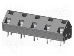 Connector: PCB terminal block; terminal; angled 45°; on PCBs