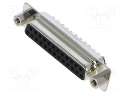D-Sub; PIN: 25; plug; female; stamped and formed contacts; black