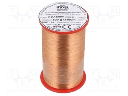 Coil wire; single coated enamelled; 0.15mm; 500g; -65÷155°C