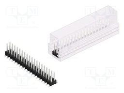 Connector: pin strips; pin header; male; PIN: 38; 2.54mm; SMT; 2x19