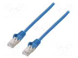 Patch cord; SF/UTP; 5e; stranded; CCA; PVC; blue; 5m; 26AWG