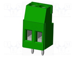 Connector: PCB terminal block; terminal; angled; Plating: tinned