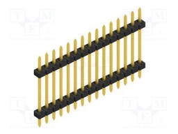 Connector: pin strips; pin header; male; PIN: 15; 2mm; THT; 1x15