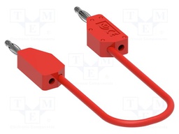 Test lead; 60VDC; 30VAC; 6A; banana plug 2mm,both sides; Len: 0.5m
