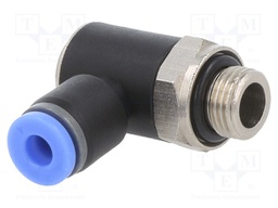 Push-in fitting; angled; -0.95÷15bar; nickel plated brass,PBT