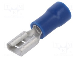 Terminal: flat; 4.8mm; 0.8mm; female; 1.5÷2.5mm2; crimped; blue