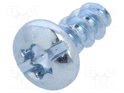 Screw; for plastic; 3,5x8; Head: cheese head; Torx®,slotted; steel