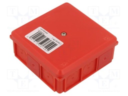 Enclosure: junction box; X: 90mm; Y: 90mm; Z: 37mm; wall mount; IP55