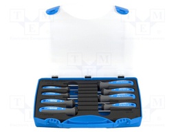 Kit: screwdrivers; plastic box; 8pcs.