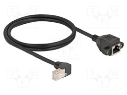 Extender Ethernet; S/FTP; Cat: 6a; 1m; LSZH; black; 26AWG; screw