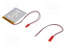 Re-battery: Li-Po; 3.7V; 850mAh; cables; 3.4x49x64.5mm