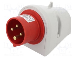 Connector: AC supply 3-phase; socket; male; 16A; 400VAC; IEC 60309