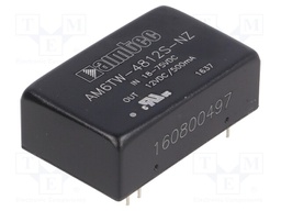 Converter: DC/DC; 6W; Uin: 18÷75V; 12VDC; Iout: 500mA; DIP24; 14g