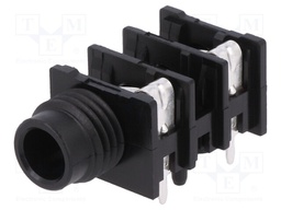 Socket; Jack 6,35mm; female; mono; angled 90°; for panel mounting