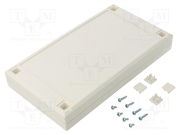 Enclosure: multipurpose; X: 112mm; Y: 200mm; Z: 31mm; ABS; white