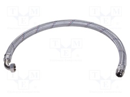 Angled anti-vibration hose; 1m; Hydraulic connection: 1"