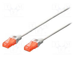 Patch cord; U/UTP; 6; stranded; Cu; LSZH; white; 2m; 26AWG