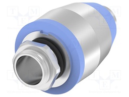 Straight terminal connector; IP65; stainless steel; Entrelec